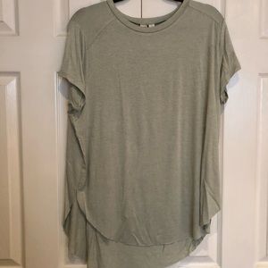 Melrose and Market high low pin striped tee